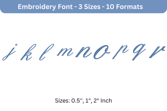 Review: English Font Lowercase J to R for Boutique Sweatshirts