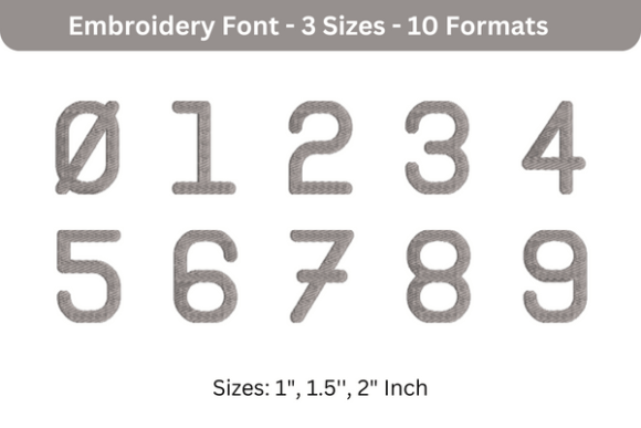 Review: Follow Direction Font 0 to 9 for Embroidery