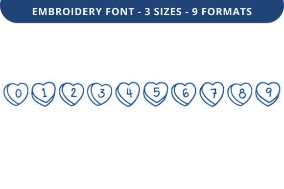 Review: Talking Hearts Font 0 to 9 for Embroidery