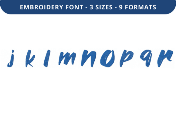 Reviewing Abbert on Brush Font J to R for Embroidery