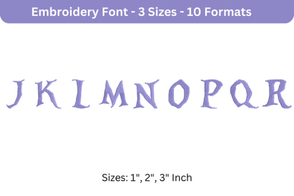 Reviewing Alice Font Uppercase J to R for Apparel
