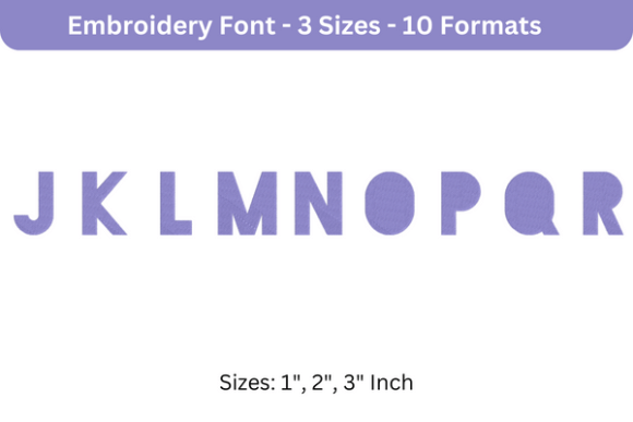 Reviewing Blackout Font J to R for Embroidery