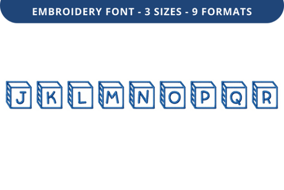 Reviewing Corner Block Font Uppercase J to R