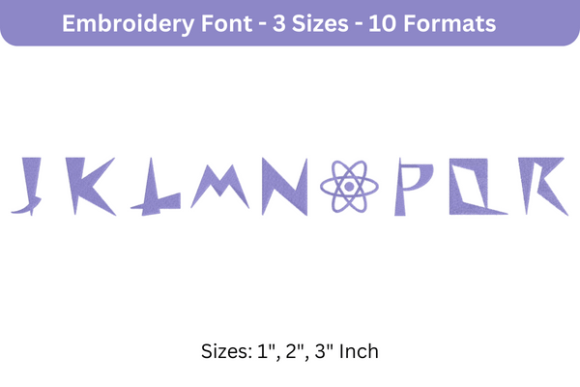 Reviewing Space Patrol Font Uppercase J to R
